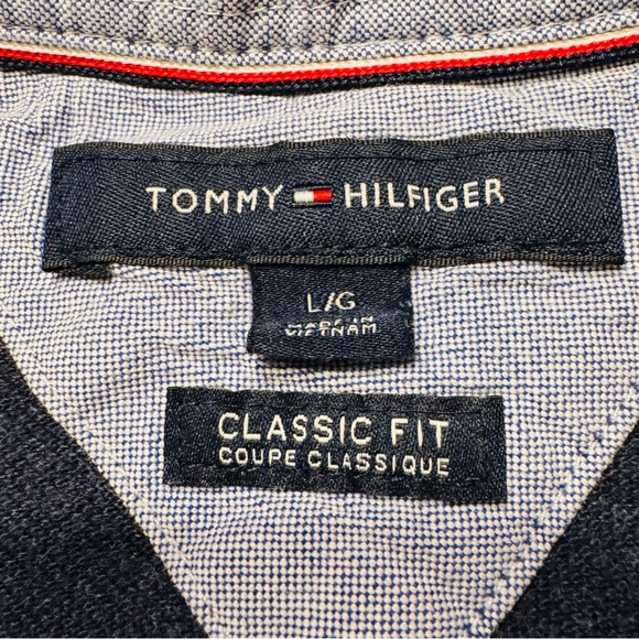 Tommy Hilfiger Navy Classic Fit Polo Shirt Size Large - Picture 4 of 4